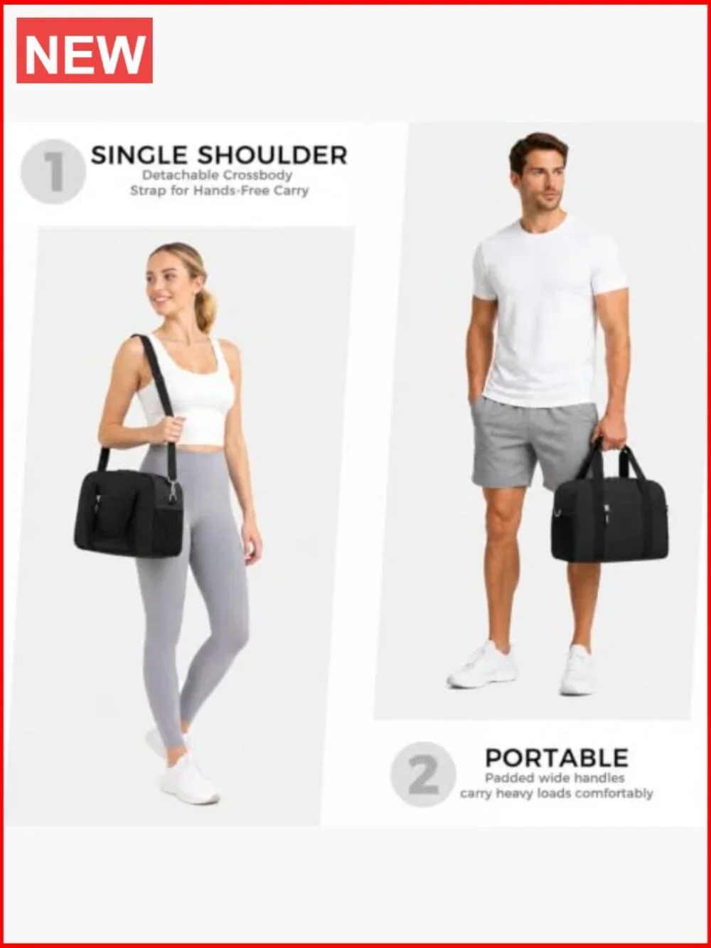 14 inch Mini Duffle Bag for Gym Travel Sports Lightweight Carry On